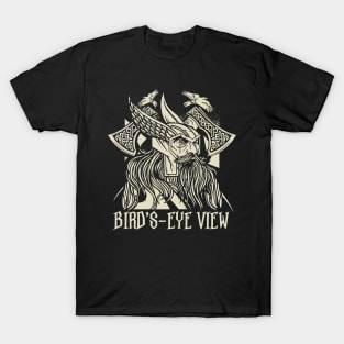 Odin, Huginn & Muninn - Viking Bird's-Eye View T-Shirt